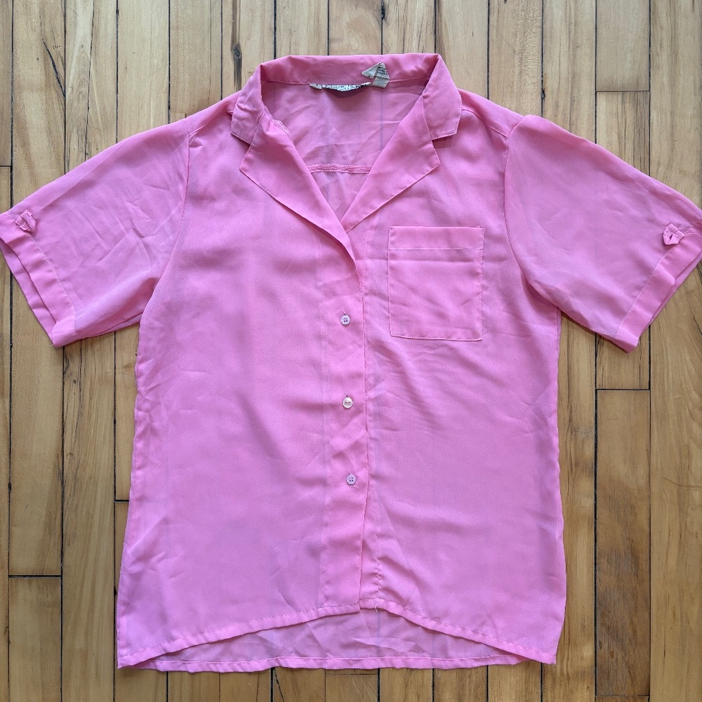 Pink sheer George Martin blouse